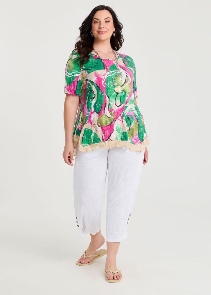 Foil Crush Bamboo Top, , hi-res
