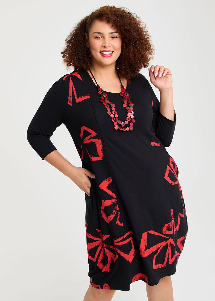 Rhapsody Spliced Natural Dress, , hi-res
