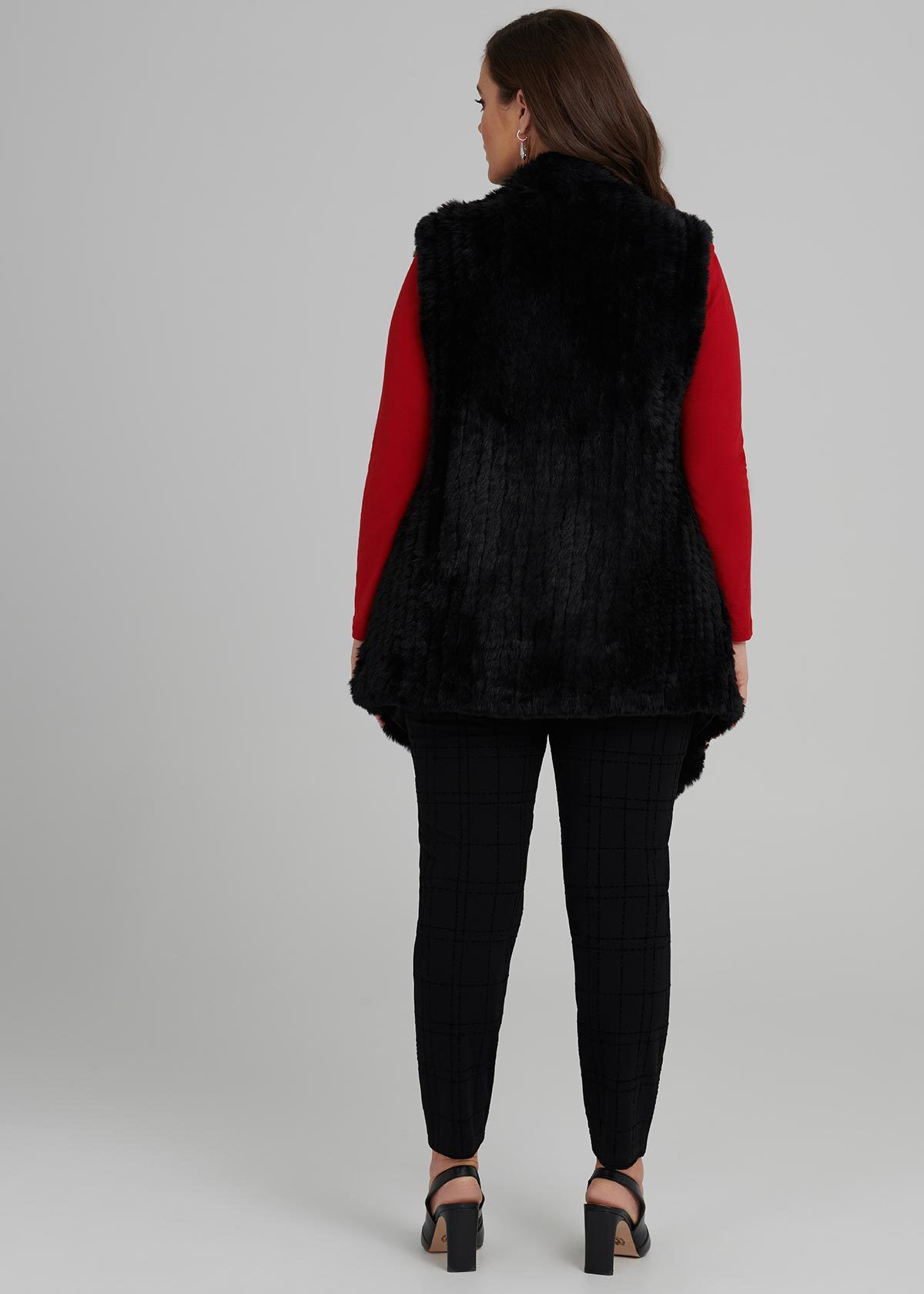 Fur vest womens plus size store