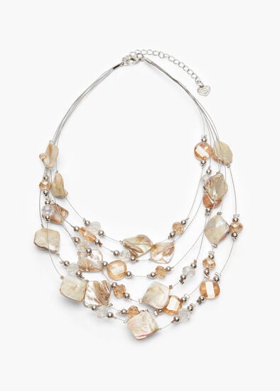 Plus Size Multilayered Beaded Necklace