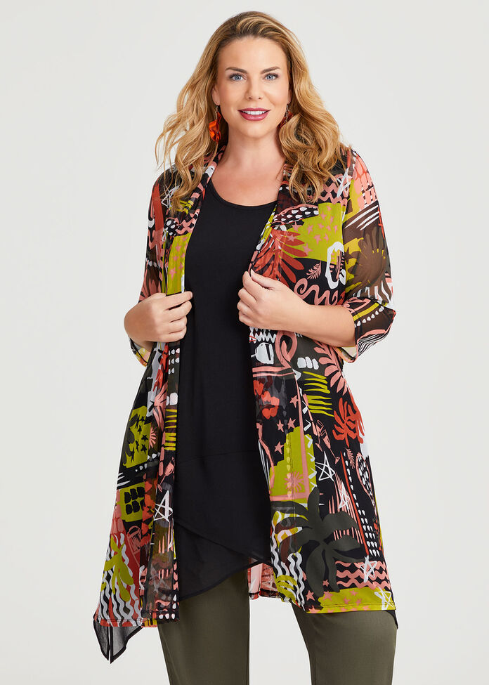Mesh Como Cardigan, , hi-res