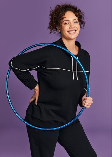 Plus Size Active Mock Neck Top