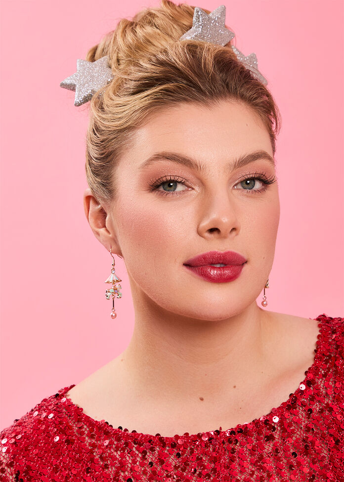 Christmas Merry Go Round Earrings, , hi-res