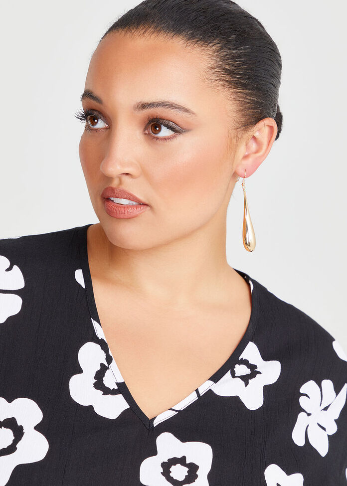Shiny Drop Earrings, , hi-res