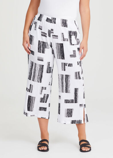 Plus Size Crinkle Natural Wide Leg Pant