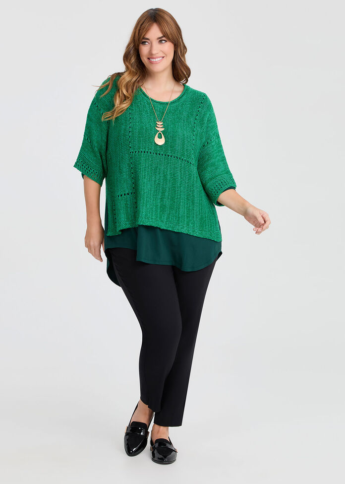 Pointelle Knit Jumper, , hi-res