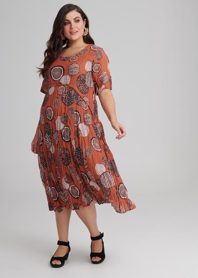 Spots Mix Cotton Dress, , hi-res