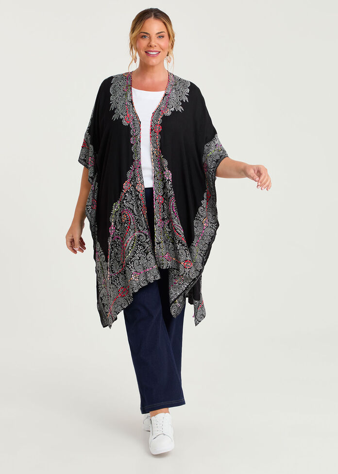 Bohemian Embroidered Cape, , hi-res