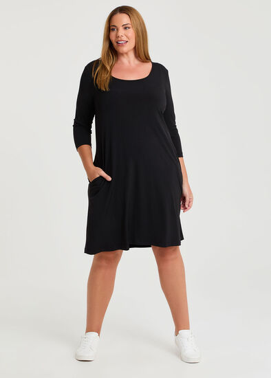 Plus Size Luna Ultimate 3/4 Sleeve Dress