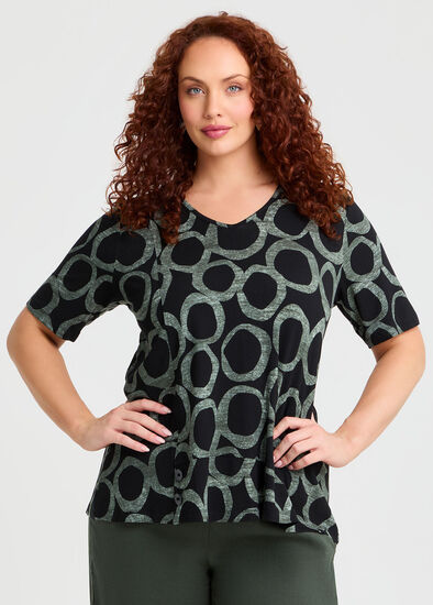 Plus Size Natural Millie Spot Top
