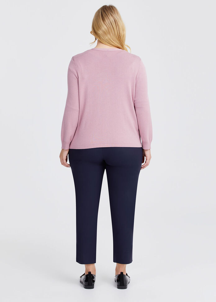 Ivy V-neck Natural Knit Cardigan, , hi-res