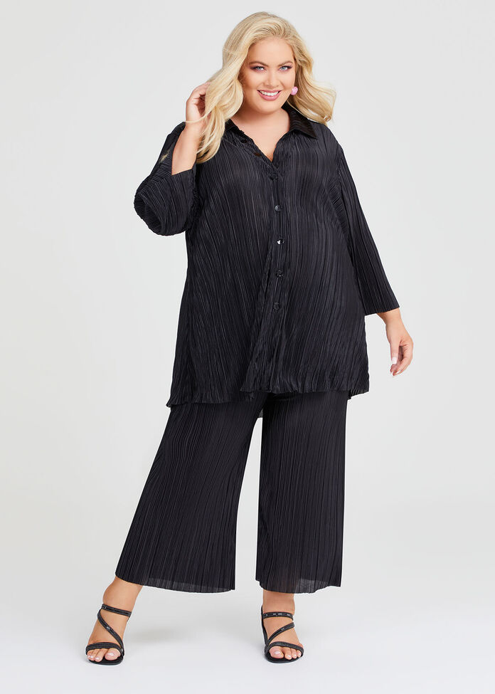 Plisse Culotte Pant, , hi-res