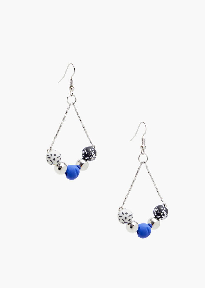 Polymer Clay Ball Earrings, , hi-res