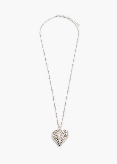 Pave Diamante Heart Necklace