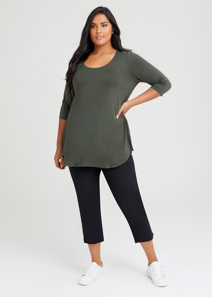 Bamboo Base 3/4 Slv Top, , hi-res