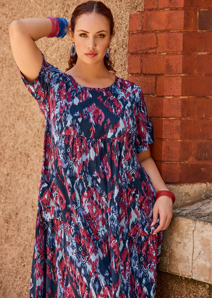 Natural Pocket Midi Dress, , hi-res