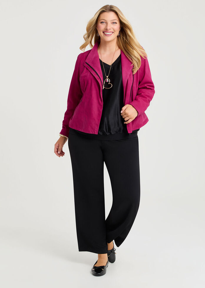 Suede Leather Sofia Jacket, , hi-res