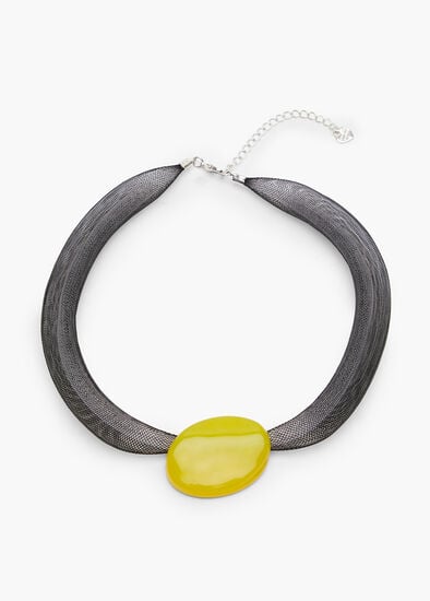 Plus Size Abstract Netted Statement Necklace