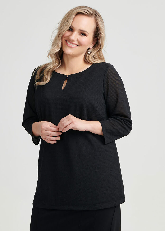 Debra Textured Knit Top, , hi-res