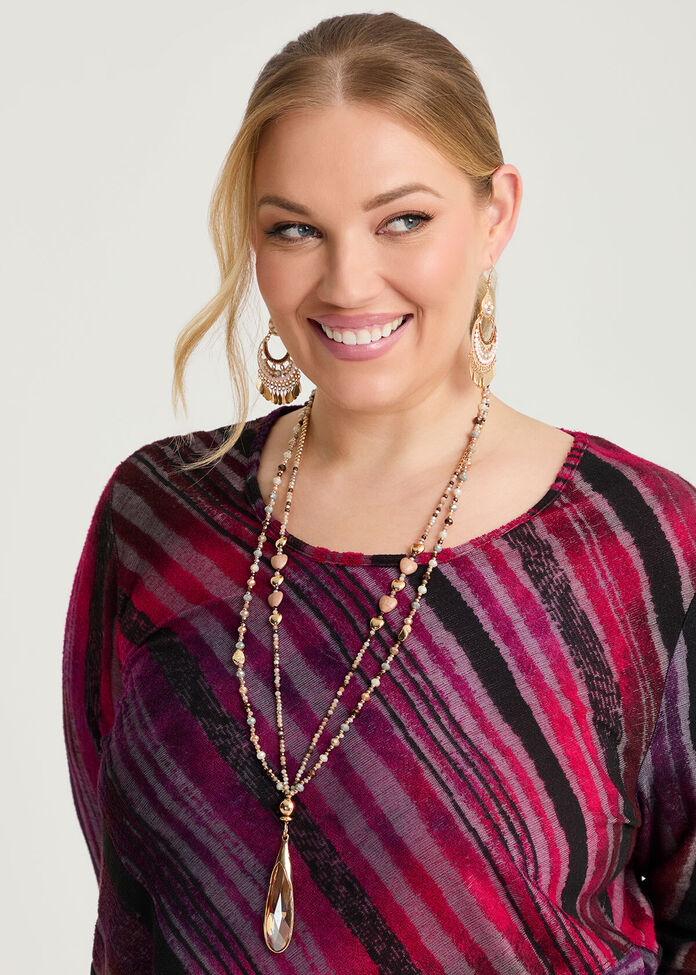 Crystal Drop Necklace, , hi-res