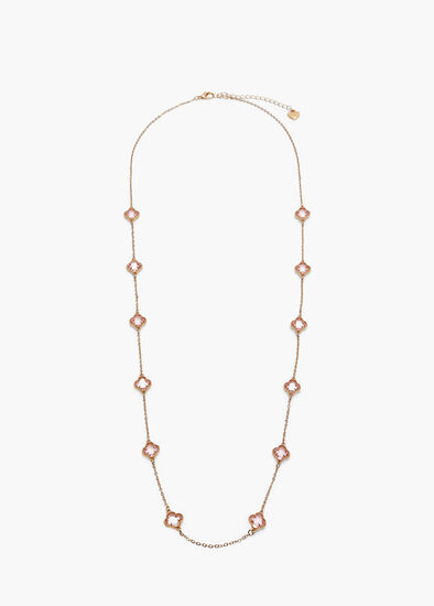 Diamante Clover Long Necklace