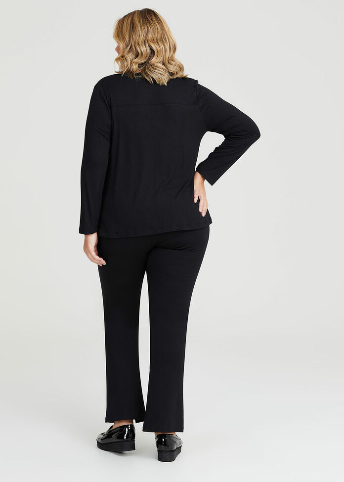 Shop Plus Size Bamboo Mesh Charlotte Top in Black | Sizes 12-30 ...
