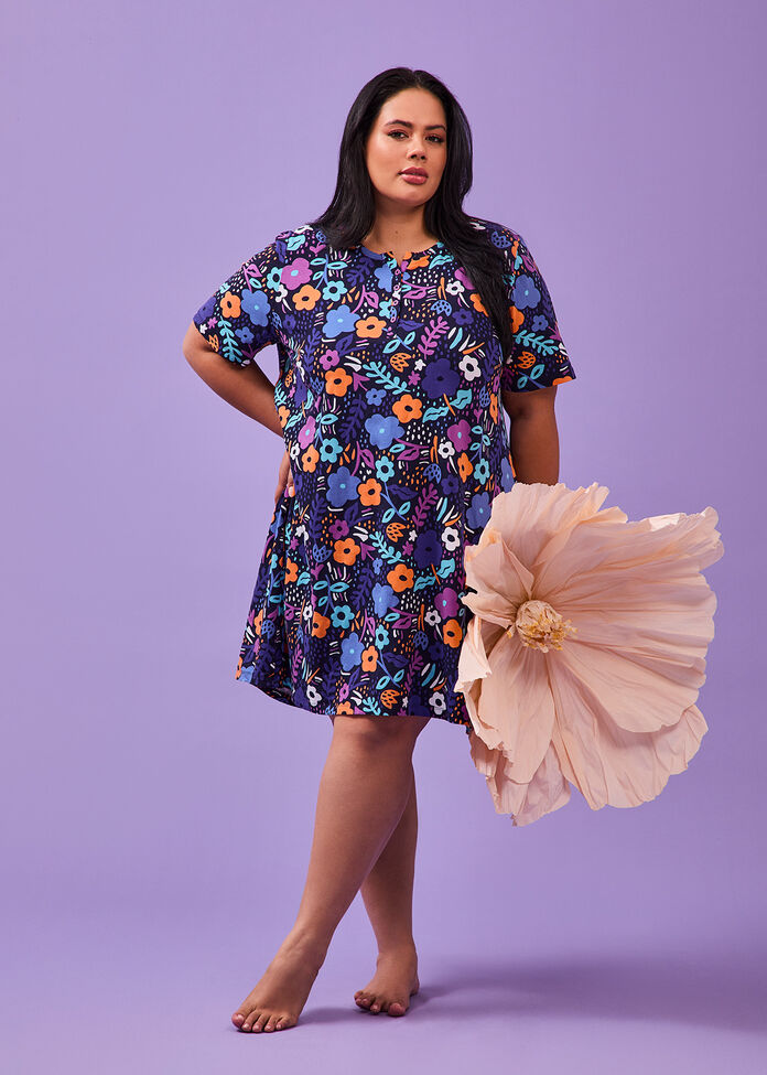 Australian Cotton Petals Nightie, , hi-res