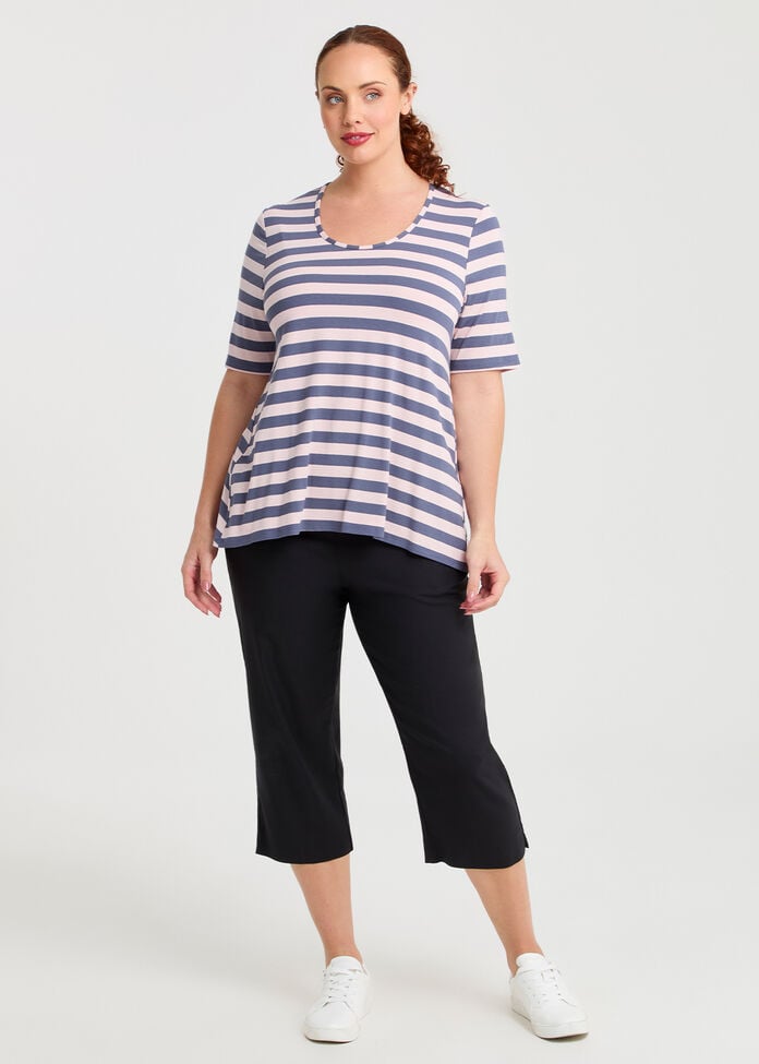 Natural Stripe Essential T-Shirt, , hi-res