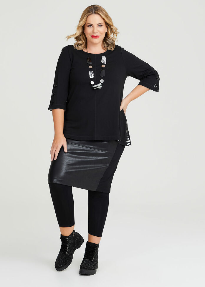 Plus Size Pleather & Ponte Slim Skirt | Sizes 12-30 | Taking Shape