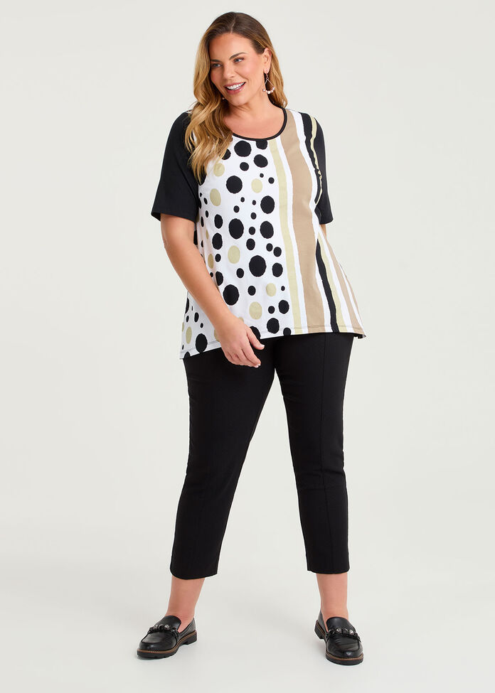 Cotton Spots And Stripes Top, , hi-res