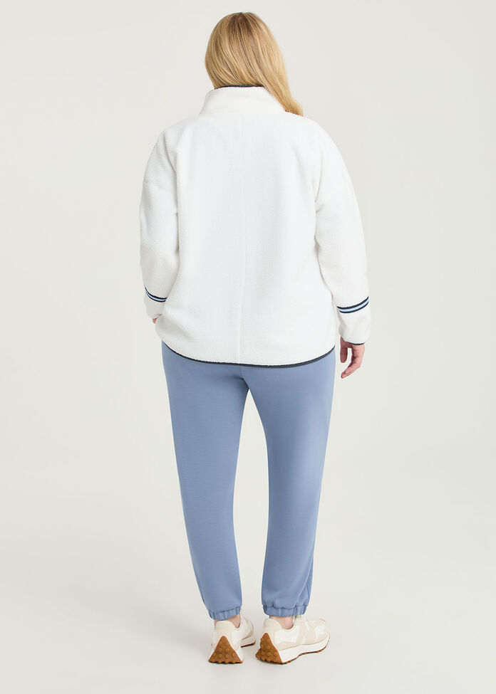 Plush Half Zip Sherpa Fleece Top, , hi-res