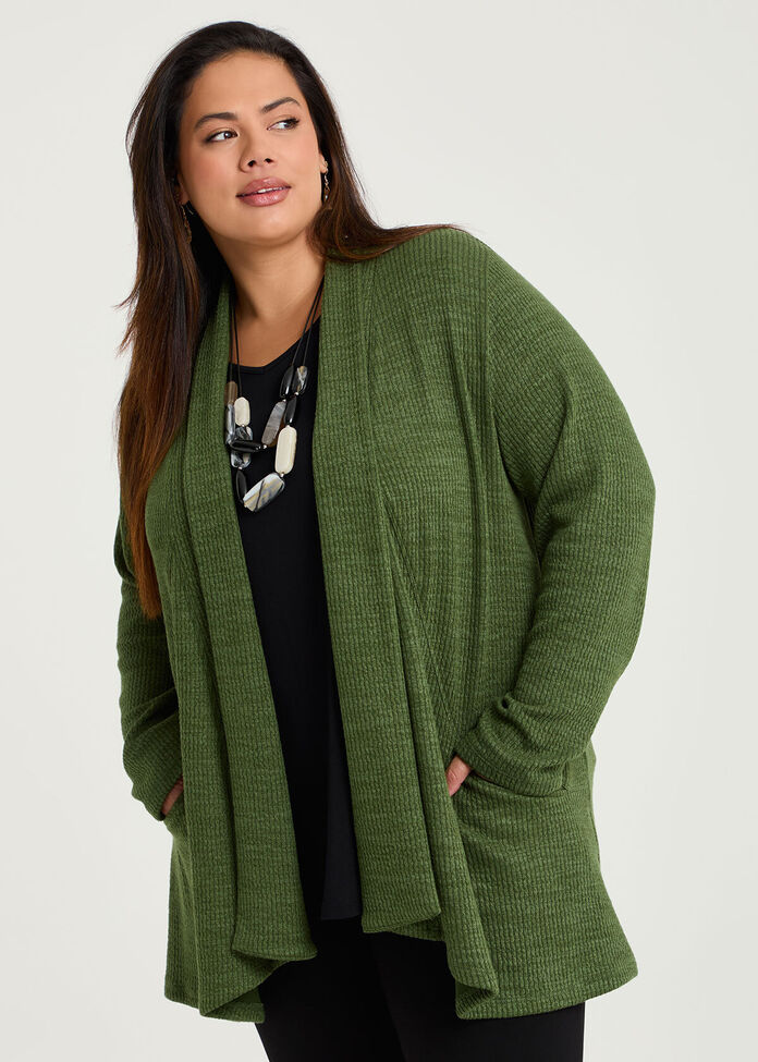 Shawl Collar Snug Cardigan, , hi-res