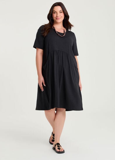 Plus Size Natural Empire Line Dress