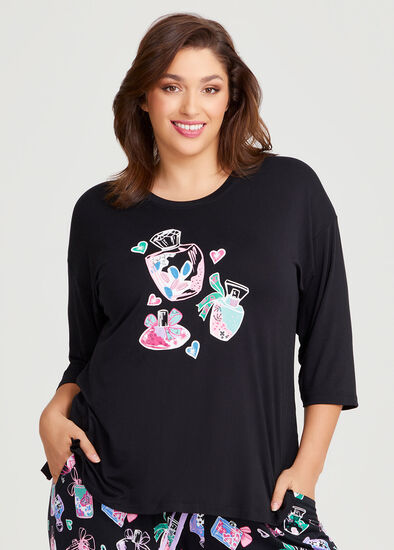 Plus Size Bamboo Perfume Pyjama Top