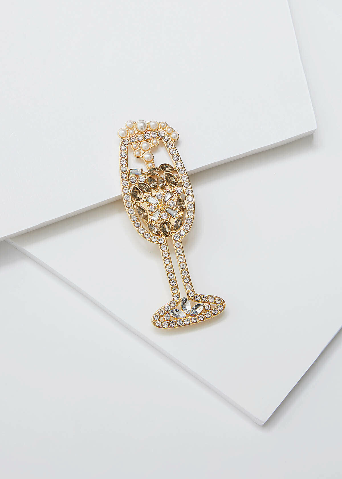 Champagne Crystal Brooch