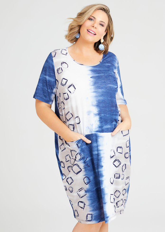 Shop Plus Size Geo Ombre Midi Dress in Print | Taking Shape AU