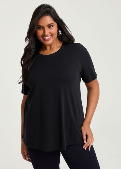 Plus Size Organic Cotton Crew Neck T-shirt