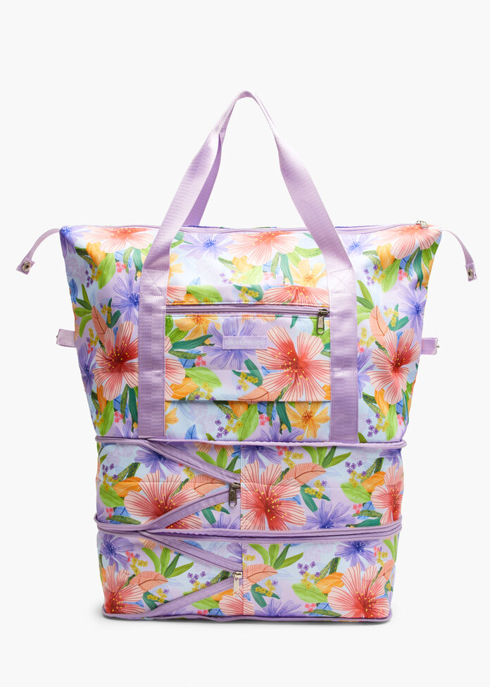 Floral Expandable Travel Bag, , hi-res