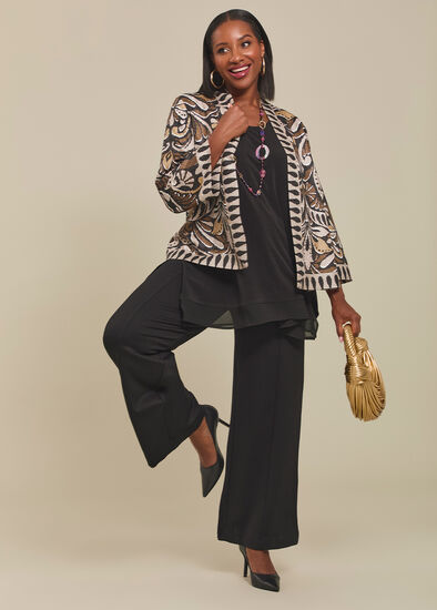 Plus Size Plisse Reversible Jacket