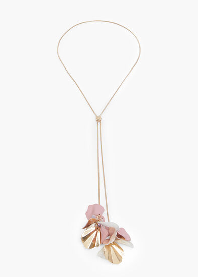 Metal Petal Leaf Necklace