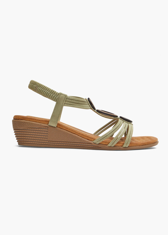 Round Trim Wedge Sandal, , hi-res