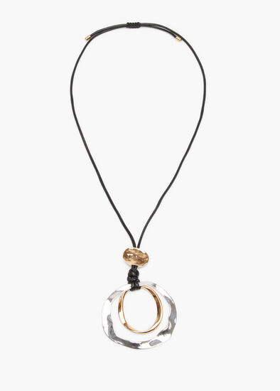 Mixed Metal Shiny Long Necklace