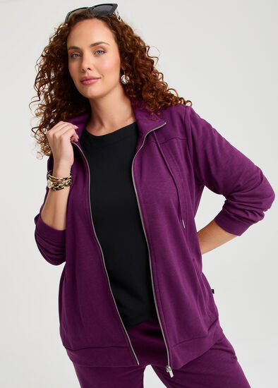 Plus Size Funnel Neck Active Jacket