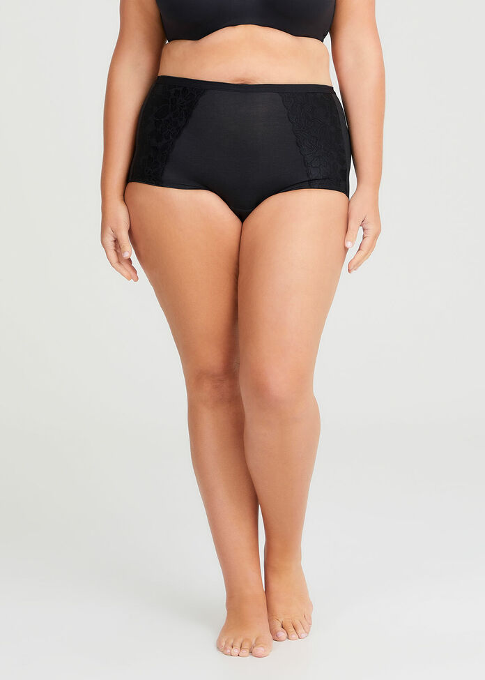 Shop Plus Size Period Leak Resistant Knickers in Black, Sizes 12-30