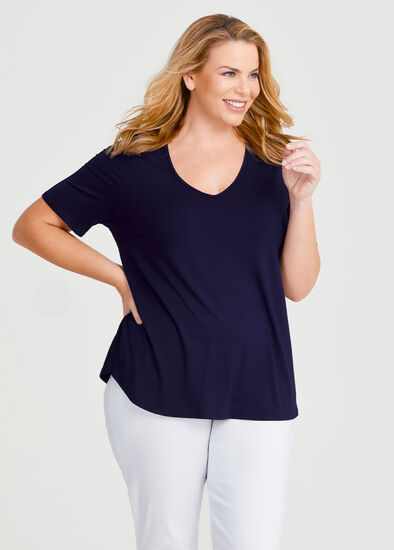 Plus Size Bamboo Foundation Short Sleeve Top