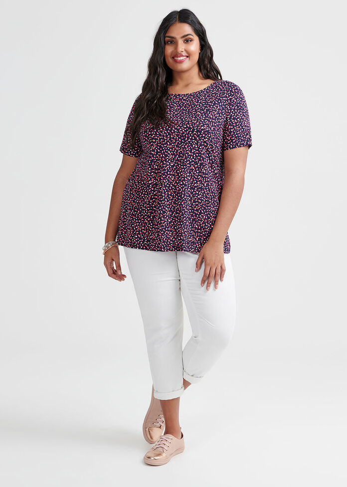 Cotton Mix Confetti Top, , hi-res