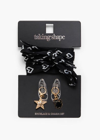 Plus Size Shoelace & Charm Set