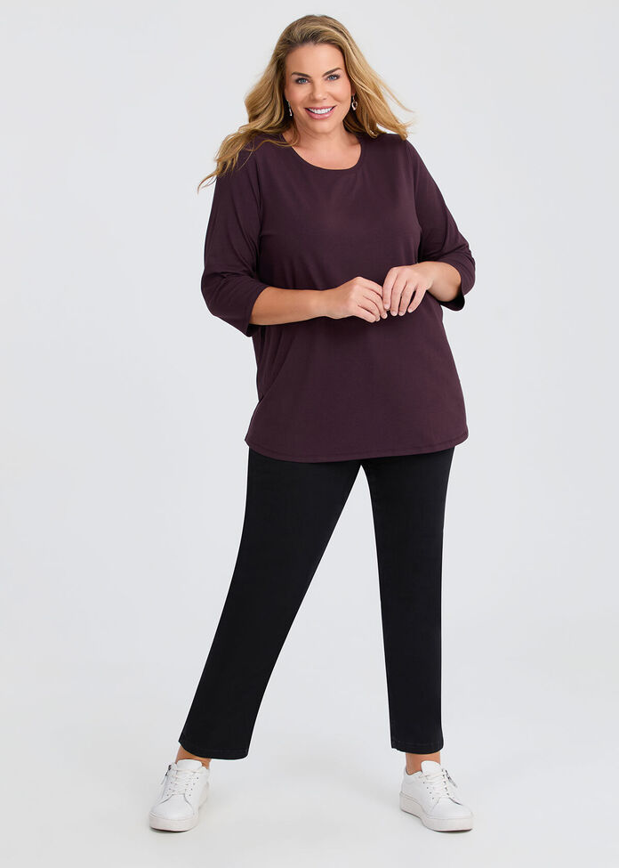 Good Earth Australian Cotton 3/4 T-Shirt, , hi-res