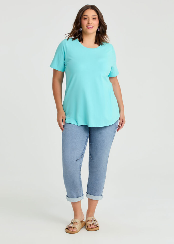 Good Earth Australian Cotton Crew Neck T-shirt, , hi-res
