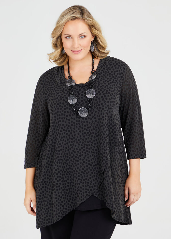 Shop Back To Nature Top in black in sizes 12 to 24 | Taking Shape